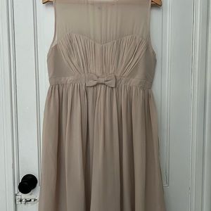 Nude BHLDN size 12 Essere Savoy bow dress